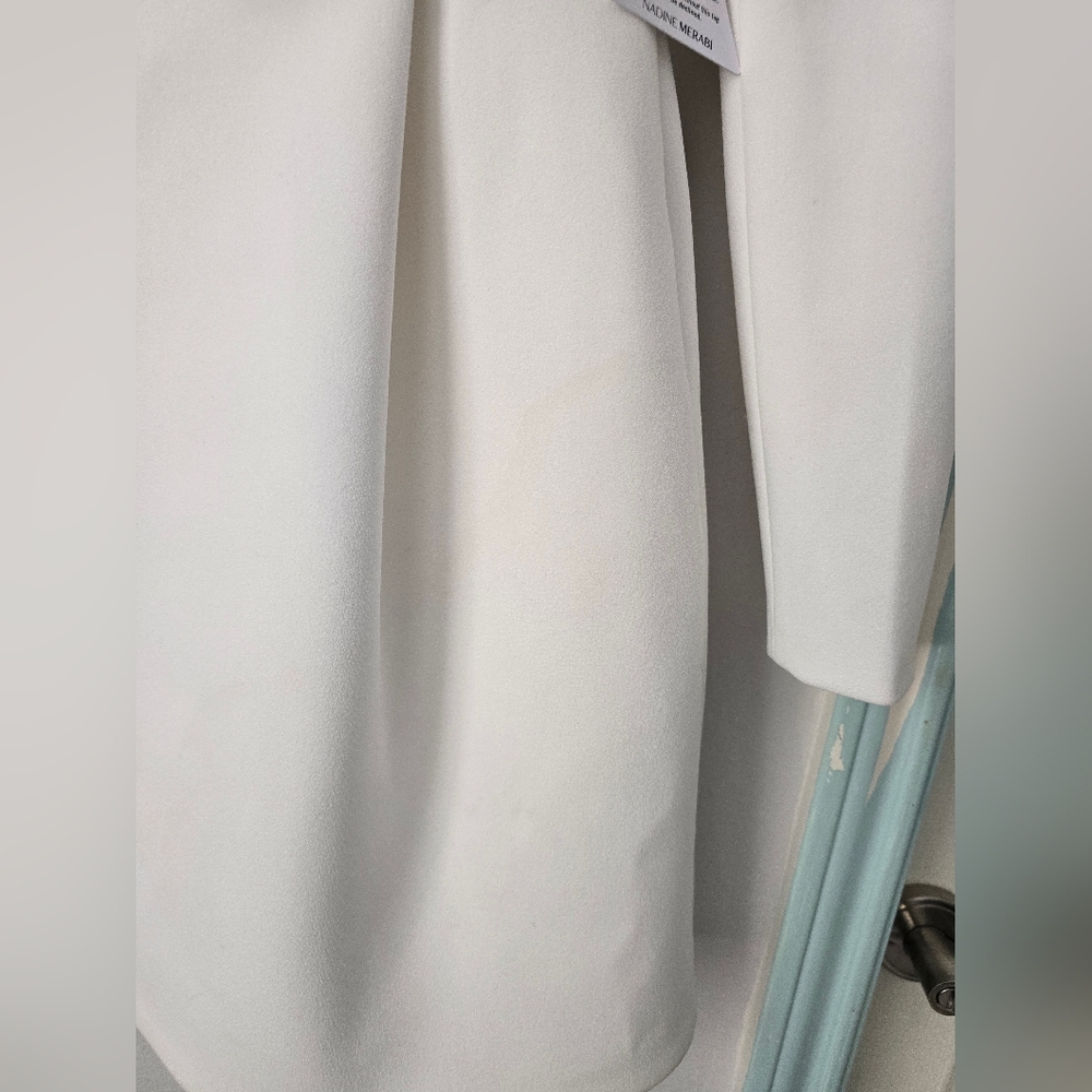Nadine Merabi  Elegant White Dress with Embellished Neckline Sz XS - Picture 17 of 17